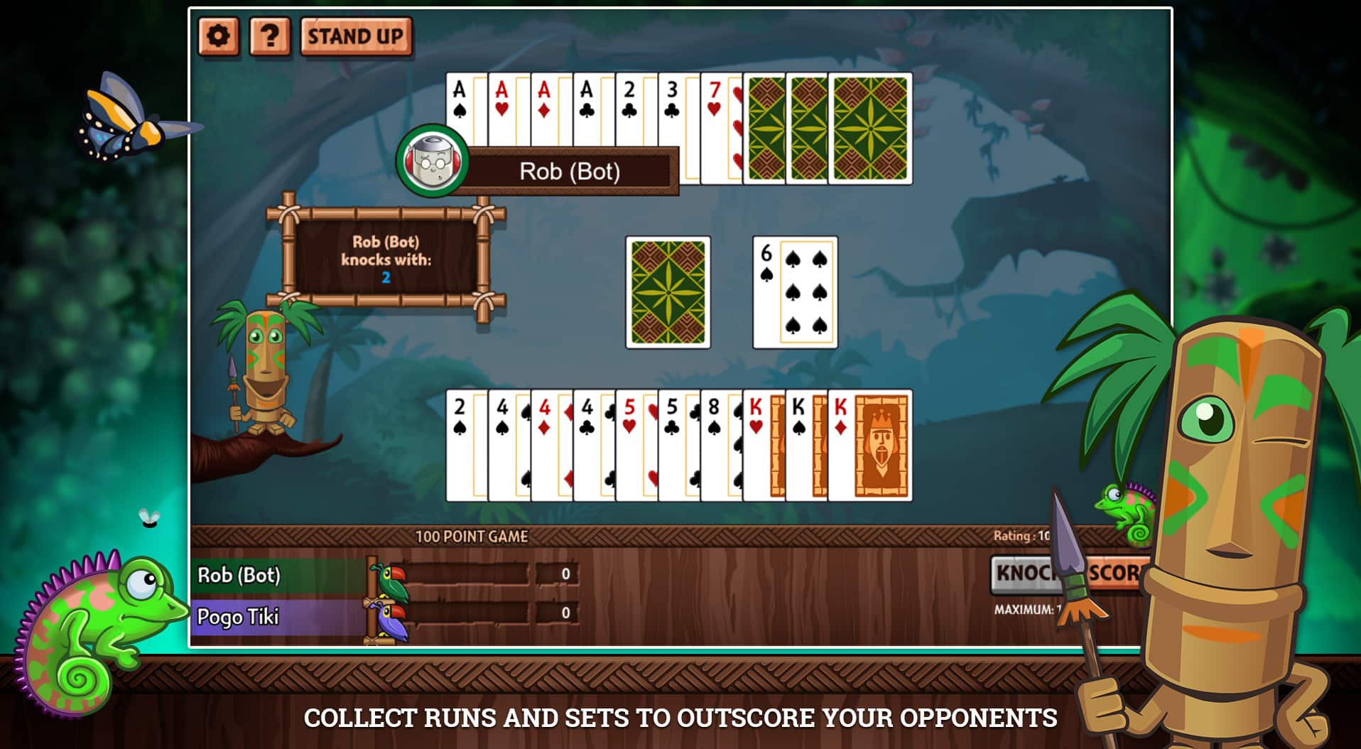 Jungle Gin HD Online Multiplayer Card Game Club Pogo
