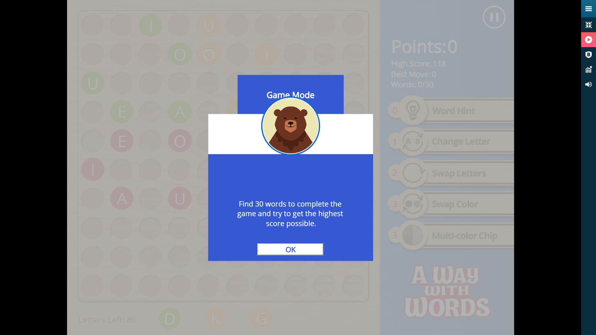 A Way With Words | Free Online Word Game | Pogo