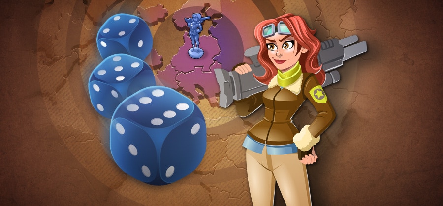 Free online Risk board game by Pogo, The green has a chance…