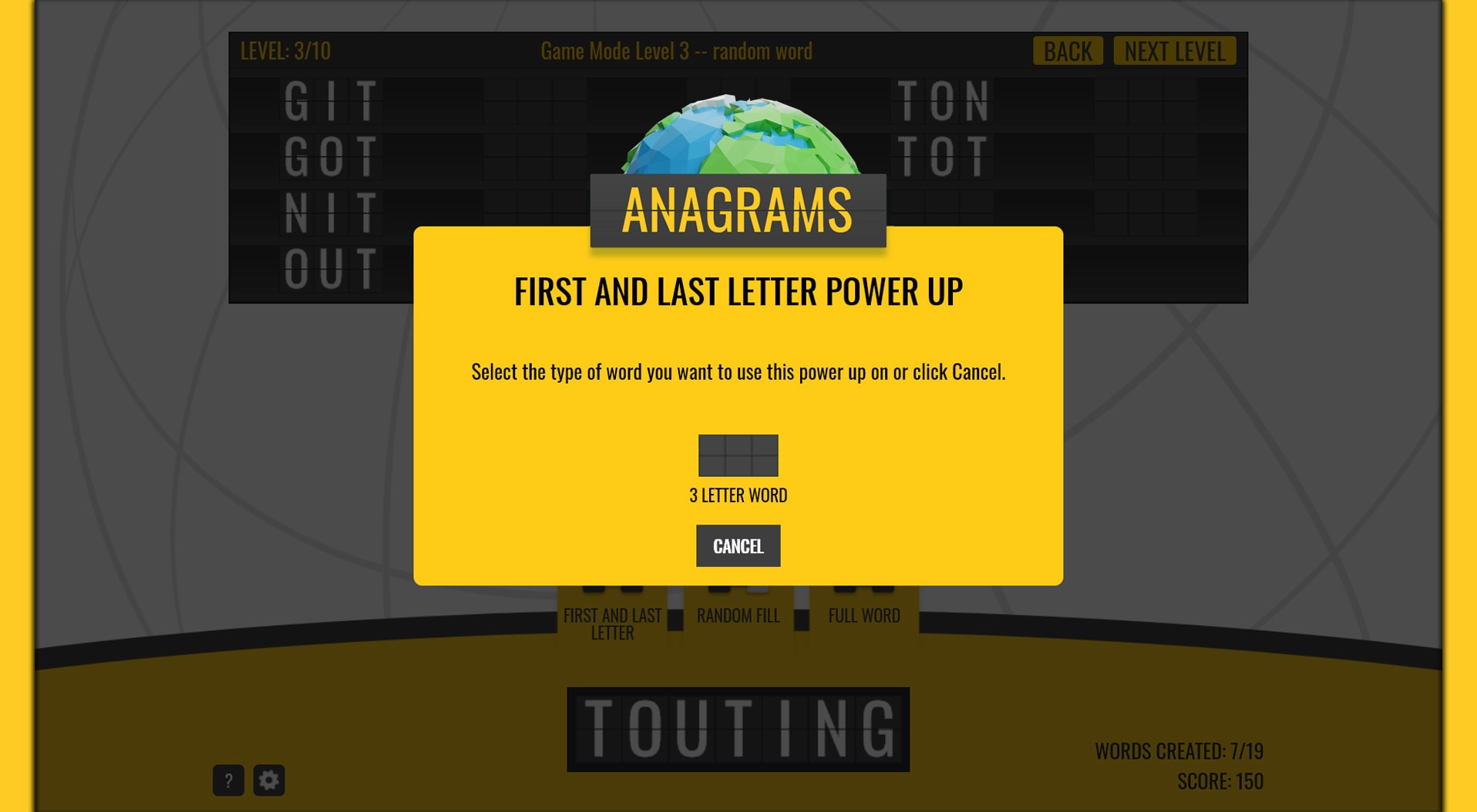 Anagrams | Free Online Word Game | Pogo