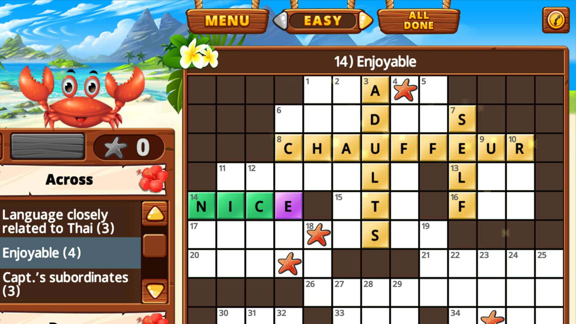 Crossword Cove HD | Free Online Crossword Game | Pogo