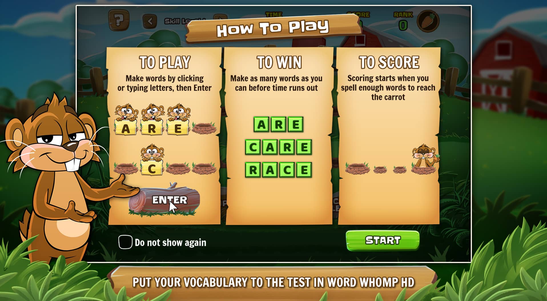 Word whomp hd free online word game pogo